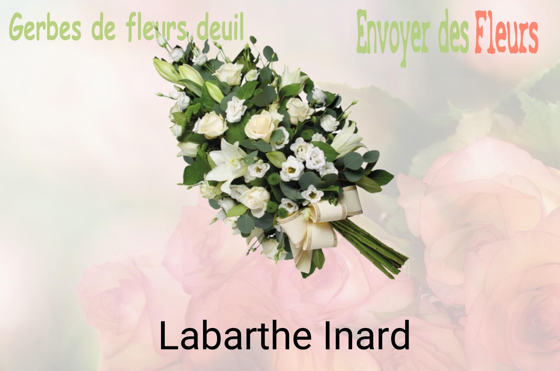 Gerbe de fleurs de deuil livrée à Labarthe-Inard